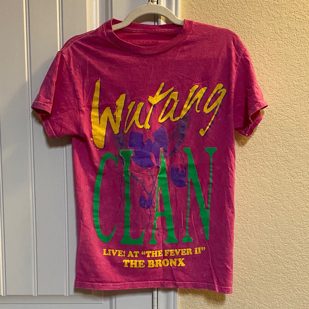 Wu-Tang Clan Pink Graphic T-Shirt-Sz S